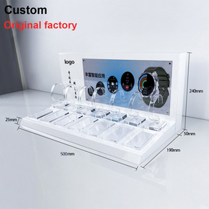 Soporte de exhibición de venta al por menor de perfume acrílico iluminado personalizado tecnología producto de cuidado de la piel soporte de exhibición cosmético de maquillaje - Product Image 5