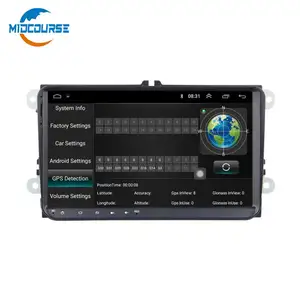 Autoradio 2 din sous Android 6.0, avec écran tactile capacitif de 9 pouces, avec Navigation GPS, en WIFI, BT, USB, pour Volkswagen VW Passat Golf MK5