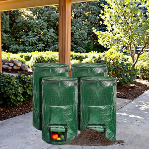 ถุงใส่<span class=keywords><strong>ปุ๋ย</strong></span>หมักแบบหรูหราทันสมัย ใช้ซ้ำได้ คุณภาพสูง สำหรับสวนและลานบ้าน ขนาด 34 แกลลอน พร้อมฝาปิดแบบสกายไลท์ ทำจากผ้า Oxford - Product Image 5