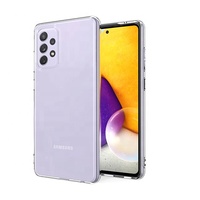 Coque arrière transparente en Silicone pour Samsung, étui de téléphone portable de luxe, en Tpu, pour Galaxy A72, 2022