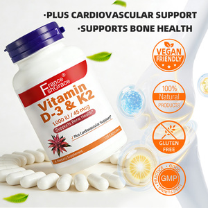 Fabricant de compléments alimentaires en gros de vitamine D3 et K2, soutien à la santé osseuse, 120 capsules de vitamine D3 et K2 - Product Image 2