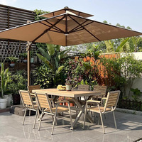 Ensemble de table et de chaises de jardin pour patios, terrasses, jardins, balcons - Métal résistant à la pourriture - Construction métallique et imperméable