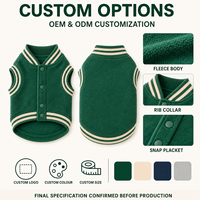 Combinaison de neige élégante pour chien, style baseball, avec bordure côtelée, sans manches, boutons-pression, pour pugs et chiens de petite race