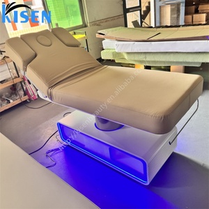 Kisen MOQ 1 Hot Sale European Style White <b>Electric</b> Beauty Bed Spa Massage <b>Table</b> with 3 Motors - Product Image 2
