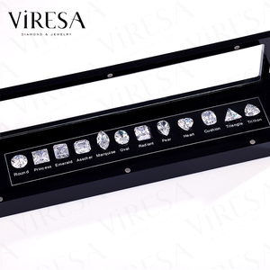 Viresa Fancy <span class=keywords><strong>cut</strong></span> kim cương hình dạng biểu đồ 5A <span class=keywords><strong>CZ</strong></span> Set hình dạng Carat Kích thước tham khảo so sánh biểu đồ Loose Gems Stones hình dạng biểu đồ - Product Image 2