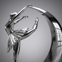 Sculpture de personne assise en forme de croissant de lune, moderne, en acier inoxydable plaqué argent poli, couleur personnalisée, décoration murale romantique pour la maison