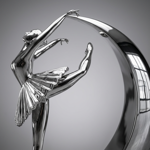 Escultura <span class=keywords><strong>de</strong></span> Persona Sentada en Forma <span class=keywords><strong>de</strong></span> Luna Creciente, Moderna, <span class=keywords><strong>de</strong></span> Acero Inoxidable Pulido, Decoración Romántica <span class=keywords><strong>de</strong></span> Pared <span class=keywords><strong>para</strong></span> el Hogar, Dormitorio, Hotel, Sala <span class=keywords><strong>de</strong></span> Estar - Product Image 6