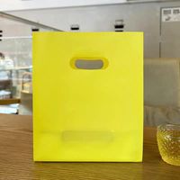 Sacs de courses en plastique découpés sur mesure avec poignées, personnalisés avec logo imprimé, en HDPE et LDPE, directement de l'usine