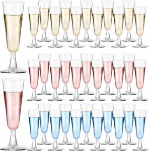 Gobelets en plastique jetables transparents, détachables, colorés, élégants, pour fêtes, mariages, bars, événements, cocktails, champagne - Product Image 1