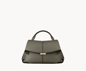 Bolso de mano de cuero genuino de vaca, estilo diseñador, hecho a mano, de lujo, con asa superior y bandolera para mujer - Product Image 1