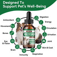 Compléments alimentaires OEM pour animaux de compagnie, multivitamines liquides, glucosamine, oméga 3, biotine, pour chiens, soins de santé, flacons de prévention des puces