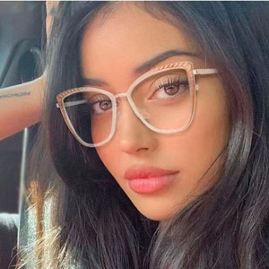 Monturas de Gafas Falaier Cat Eye TR87084 53-18-138 de Metal TR90 para Mujer, Gafas Ópticas con Protección Anti Luz Azul para Computadora - Product Image 2