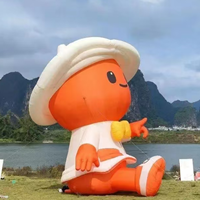 Canard gonflable géant de dessin animé pour publicité extérieure personnalisée