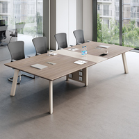 Mobilier de bureau moderne de haute qualité 4m 5m 10 personnes bureau de réunion en bois Table de conférence chaises assorties pour une utilisation en salle de conférence
