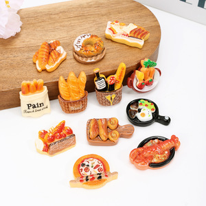 Aimants de réfrigérateur 3D ronds en résine, vente directe d'usine promotionnelle, aimants alimentaires personnalisés, nouveaux autocollants magnétiques créatifs sur le thème de la nourriture - Product Image 1