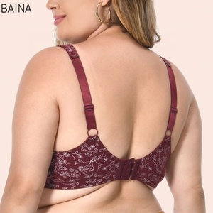 <span class=keywords><strong>Reggiseno</strong></span> traspirante larga tracolla in cotone Wireless Plus Size stampata in stile cinese tazza sottile - Product Image 2