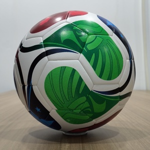 Ballon de football durable thermocollé et cousu à la machine pour entraînement et matchs, spécifications Coupe 2026, taille 5/4, en PVC/PU - Product Image 4