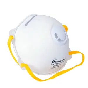 Maschera antipolvere N95 con respiratore antiparticolato Valved maschera N95 con fascia per la testa a mezza faccia