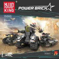 Mould King 15083 Coche 3 en 1, Juguetes de Robot RC Transformable, Bloques de Construcción, Modelo de Robot para Armar, Regalos de Navidad para Niños, Sets de Bloques de Construcción