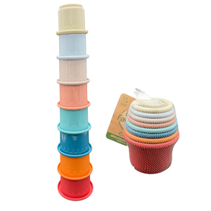 <span class=keywords><strong>Juguetes</strong></span> Montessori, Vasos Apilables Arcoíris, Juguete Educativo para Bebés, Vasos para Apilar y Encajar - Product Image 3