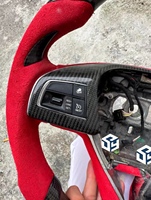 Volant sport en cuir et fibre de carbone pour Maserati Quattroporte Levante GHIBLI A3 CC, design à fond plat, sportif et luxueux