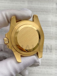 Caja de reloj Mod de 40mm de acero inoxidable dorado de alta resistencia al agua, cristal de zafiro, compatible con <span class=keywords><strong>Gmt</strong></span> NH34 NH35, caja de reloj de Metal con movimiento - Product Image 3