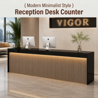 Comptoir de réception commercial moderne et luxueux sur mesure, bureau d'accueil, table de caisse pour entreprise, bar, salon de beauté