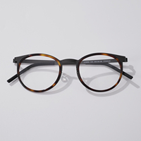 Livraison rapide 9704 Monture de lunettes de luxe ronde unisexe, compatible avec la myopie, montures de lunettes en acétate design