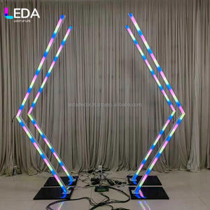 Arche lumineuse hexagonale LED RGB en métal sur mesure de style LEDA, nouvelle, pour la décoration d'événements, de mariages et de fonds de scène - Product Image 3