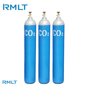 กระบอก CO2เหล็กไร้รอยต่อมาตรฐาน ISO 10L-50L แก๊สคาร์บอนไดออกไซด์เกรดอาหารบริสุทธิ์สูง99.9%-99.9999% อุตสาหกรรม - Product Image 2