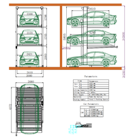 Pont élévateur auto à quatre poteaux pour parking, système de stockage et de service de véhicules