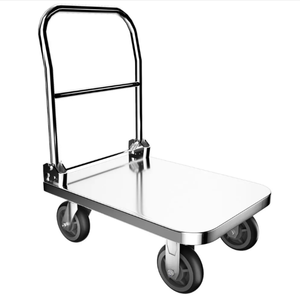 Carretilla de Mano de Acero Inoxidable de Tamaño Pequeño de 70*50CM, Remolque Plegable Silencioso de Empuje y Arrastre, Personalizable ODM - Product Image 1