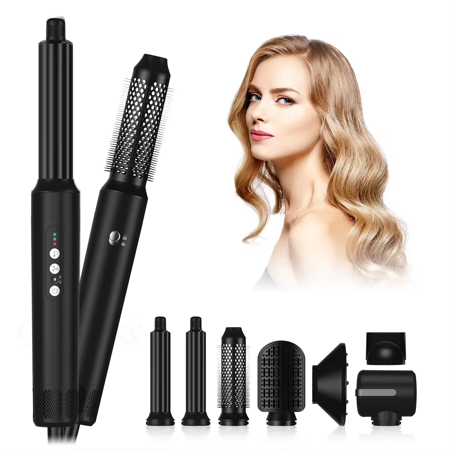 Secar Pelo Corto Con Volumen Cepillo De La Máquina Del Cabello De