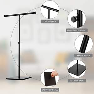 Wholesale AURORA T-<b>Bar</b> Customized Color Handbag Backpack Stand <b>Rack</b> Display Model 20240507 Customized Designs & Logo - Product Image 3