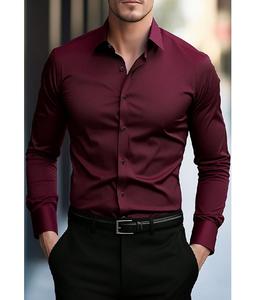 Conjunto de Camisa y Pantalón Formal para Hombre, Traje de Oficina, Camisa de Manga Larga con Pantalones, Tela Suave, Cómoda y Ligera para el Trabajo - Product Image 1
