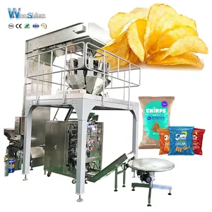 Machine d'emballage verticale multifonctionnelle avec pesée d'azote pour chips de pommes de terre Machine d'emballage de frites alimentaires