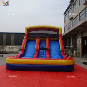 Toboggan gonflable commercial en PVC double voie de haute qualité avec impression de logo et <span class=keywords><strong>piscine</strong></span> intégrée pour la <span class=keywords><strong>location</strong></span> – Prix de gros Chine - Product Image 4