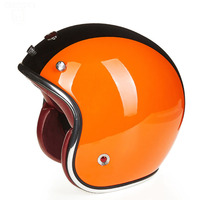 Casque ouvert vintage en fibre de verre BEON B108, casque de moto tendance, crème blanc, Italie, rétro, classique, chopper, pour moto