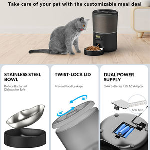 Alimentador Automático Controlado por App WiFi <span class=keywords><strong>Pet</strong></span> Luxuoso 4L Alimentadores Automáticos De Plástico para Cães e Gatos Modernos Tigelas De Animais Pequenos - Product Image 4
