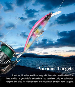 NEWMAJOR 31G 90mm Hundimiento Minnow Fish Bait con placa de <span class=keywords><strong>lengua</strong></span> larga para simulación de gota distante <span class=keywords><strong>en</strong></span> cuerpos de agua Hecho de plástico ABS - Product Image 5