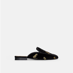 <span class=keywords><strong>Chaussures</strong></span> de pantoufles d'été à <span class=keywords><strong>la</strong></span> mode pour femme avec talon plat, motif d'art de salle de concert élégant - Product Image 2