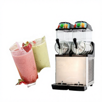 Machine à smoothies et granités professionnelle en acier inoxydable, à un, deux ou trois réservoirs, automatisée, 220-240V 650W, chromée