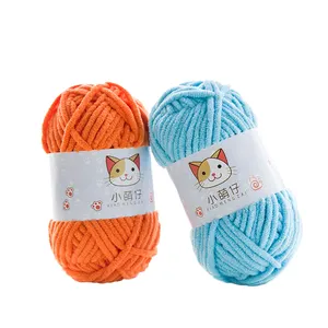 Heny yarnts crochet צבע רך סרוג 100% פוליאסטר chenille