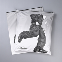 Sac à fermeture éclair mat personnalisé, sac en polyéthylène auto-scellant, sac d'emballage pour les achats, sac en plastique pour vêtements