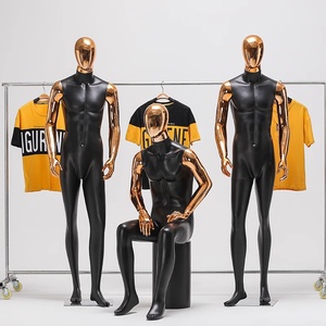 High-End erkek giyim mağaza manken siyah kas erkek mankenler fiberglas adam bebekler - Product Image 1