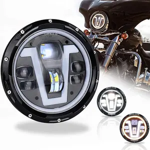 OVOVS lampe frontale <span class=keywords><strong>Super</strong></span> lumineuse avec clignotant DRL de Type V 50W 7 pouces phare Led pour HONDA <span class=keywords><strong>Hornet</strong></span> 250 600 900 - Product Image 1