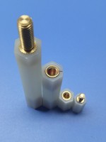 Poteaux de support en nylon écologiques GNSP-HTS Sery M4, entretoises hexagonales à filetage cuivre, colonnes de support haute résistance UL94 V2