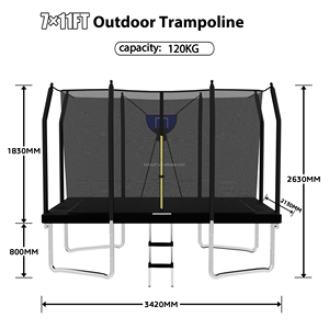 Zoshine - Fabricants de trampolines pour enfants d'extérieur, unisexes, 7x11 pieds, de qualité garantie, bon marché, durables et professionnels - Product Image 6