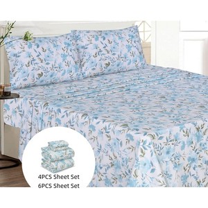 Bán Buôn Bộ Đồ Giường Sang Trọng Bộ In 6 Miếng Khăn Ga Giường Đặt Với Vỏ Gối - Product Image 4