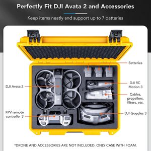 Avata Tatan A200 वाटरप्रूफ पीपी सामग्री के लिए Avata <span class=keywords><strong>2</strong></span> ggggles <span class=keywords><strong>3</strong></span> rc गति <span class=keywords><strong>3</strong></span> fpv रिमोट कंट्रोलर <span class=keywords><strong>3</strong></span> समर्थन 7 बैटरी - Product Image 2